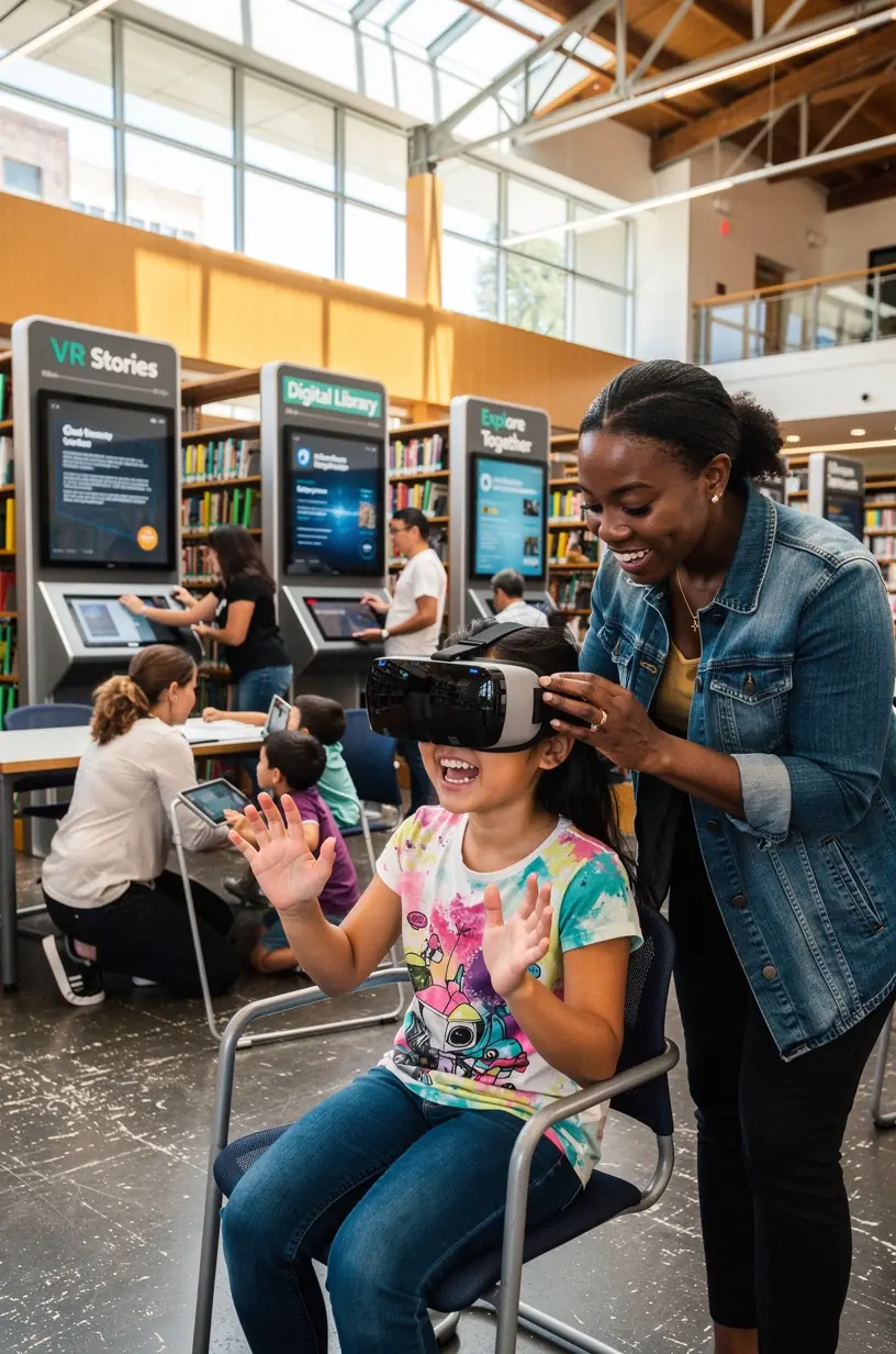 A city street lined with energy-efficient LED streetlights powered by renewable energy.